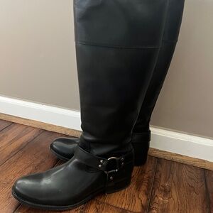 Frye Black Over the Knee Leather Boots